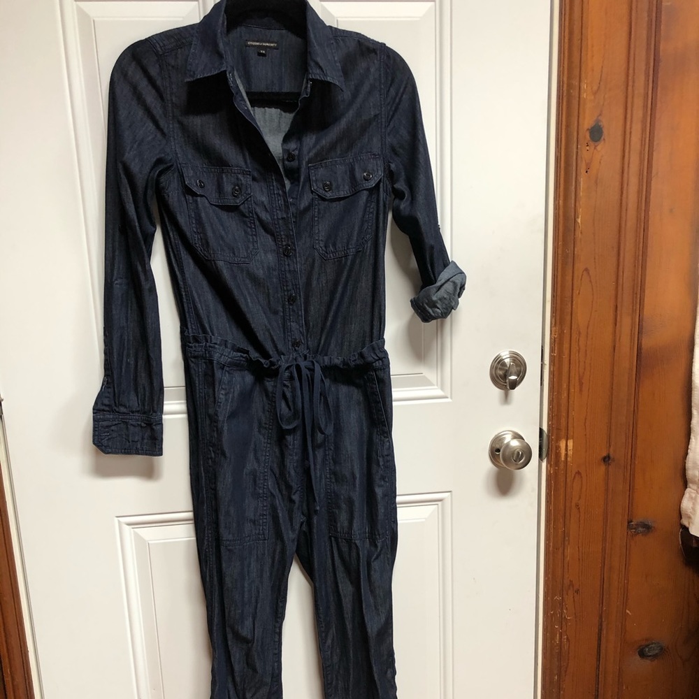 Citizens of Humanity Denim Chambray Jumpsuit X-Small